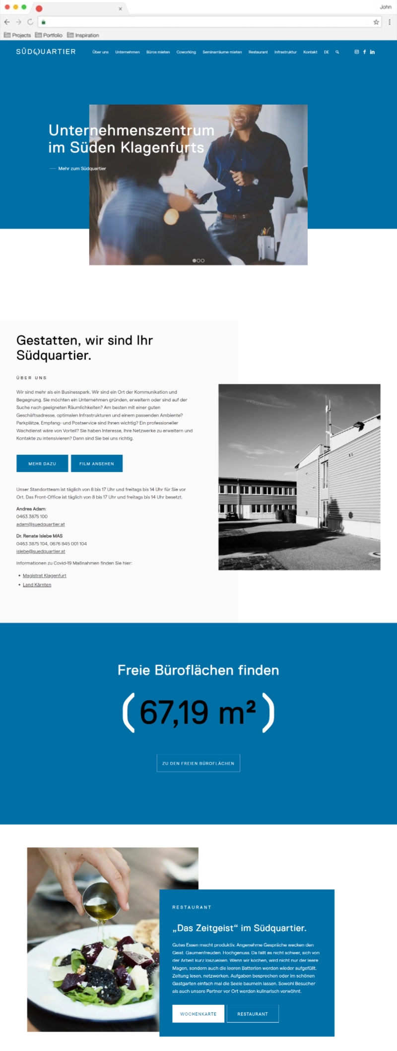 Webentwicklung für Südquartier