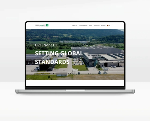 Redesign der GREENoneTEC Website