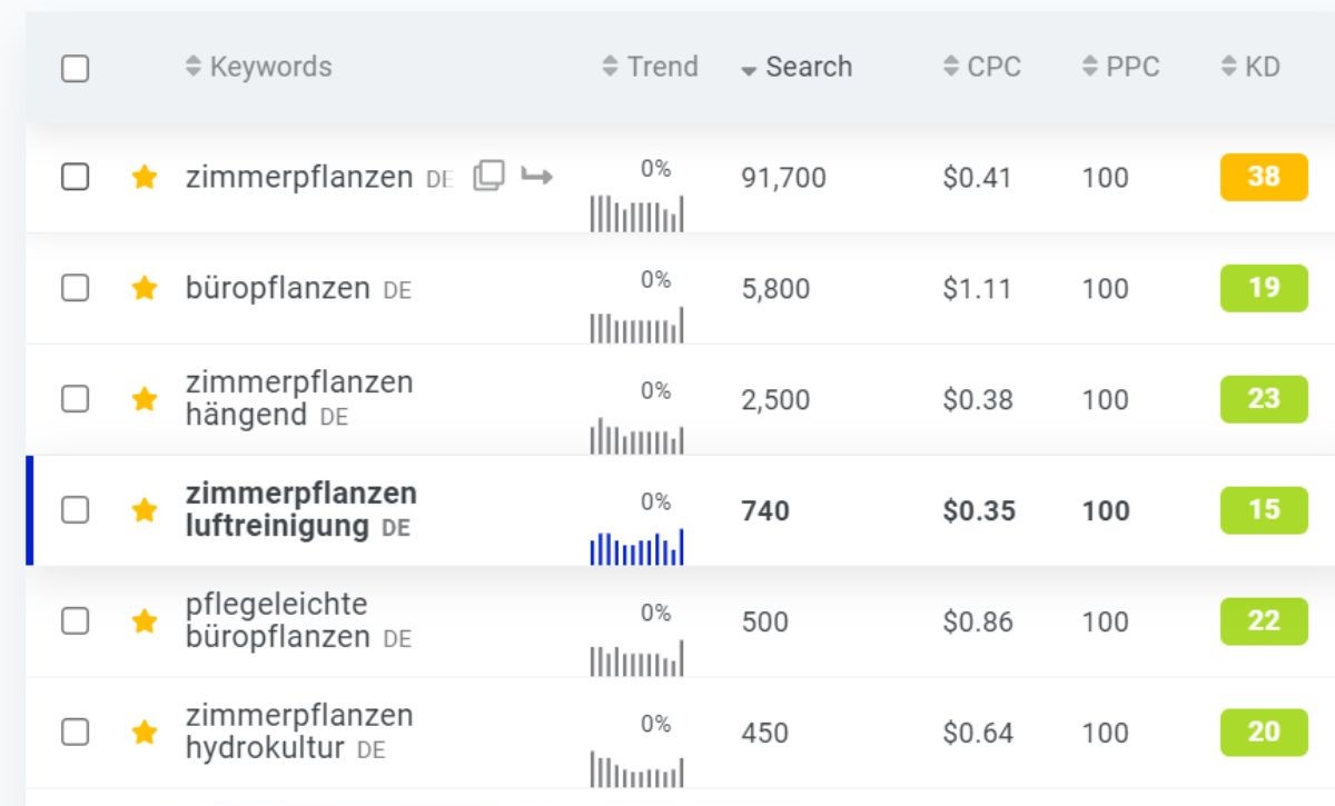 Website Texte schreiben lassen Keyword Analyse