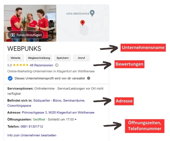 Website und Google My Business