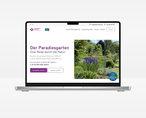 Mattuschka Paradiesgarten Website