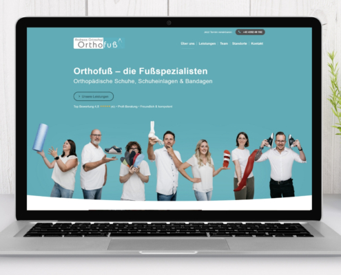 Orthofuß Webseite Entwicklung
